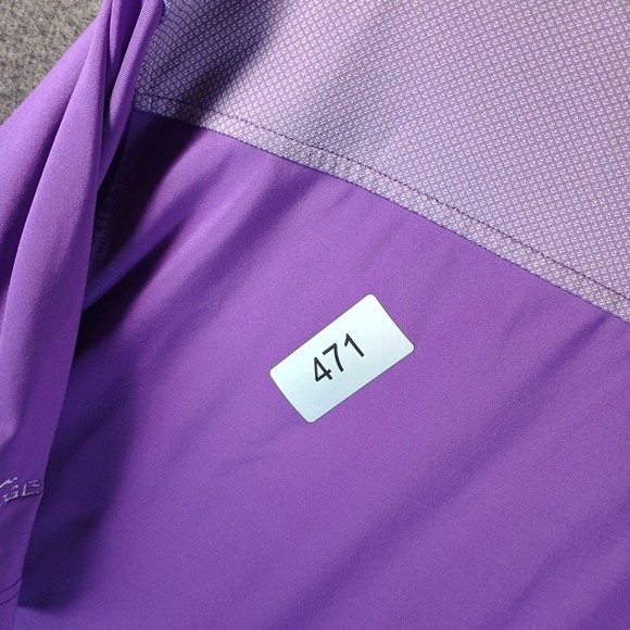 FootJoy Golf Shirt Polo Mens Medium Purple Performance Logo The Ridge - Picture 11 of 11